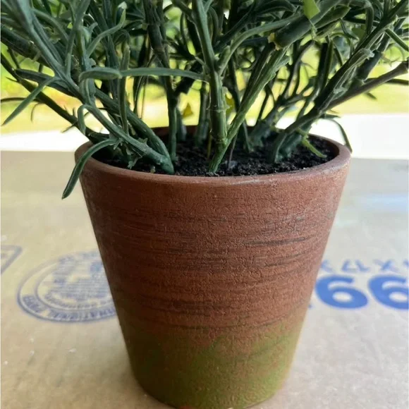 ARTIFICIAL ROSEMARY PLANT IN RUSTIC POT - Picture 3 of 6